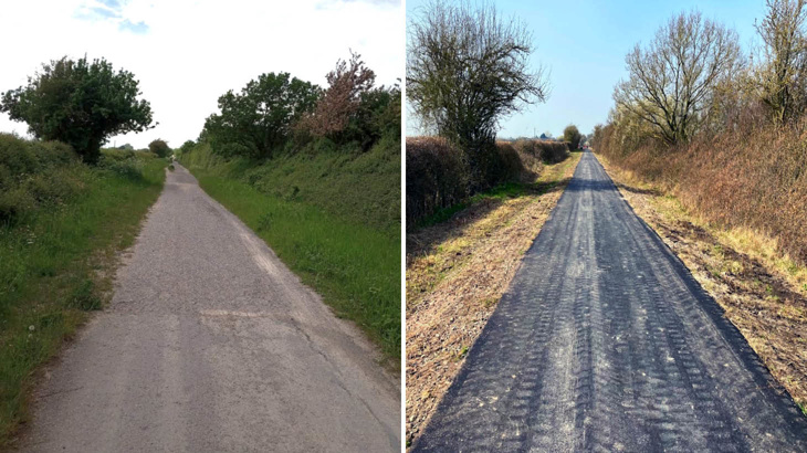 before and after comparison of Phoenix Trail route 