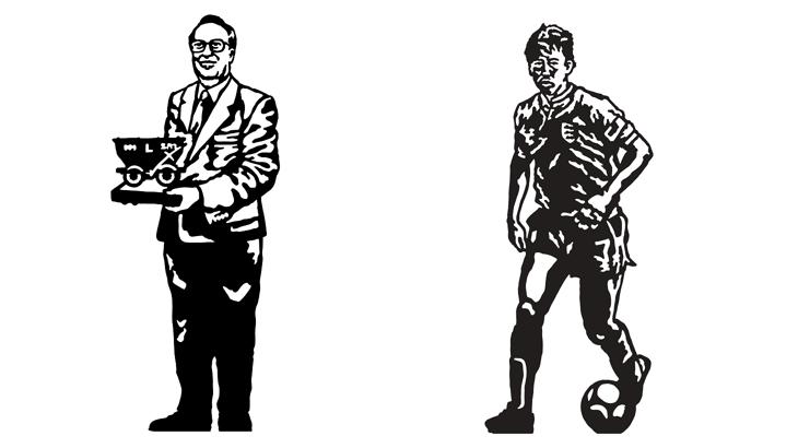 Illustrations of the heroes being celebrated in Chester le Street through Walk Wheel Cycle Trust's Portrait Benches project