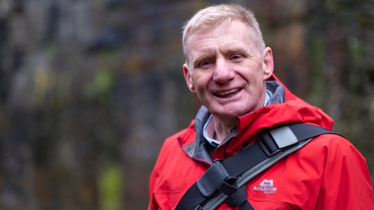 Jon Jewitt is pictured on National Cycle Network route 7