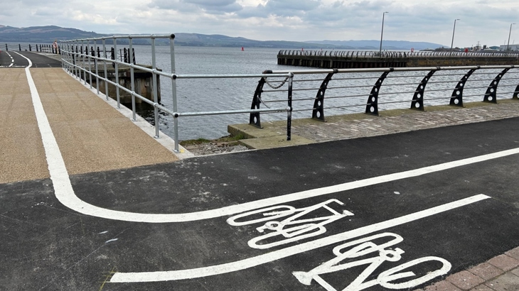 New traffic-free alignment at East India Harbour in Greenock.