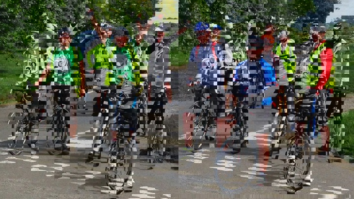 Group of cyclists at event