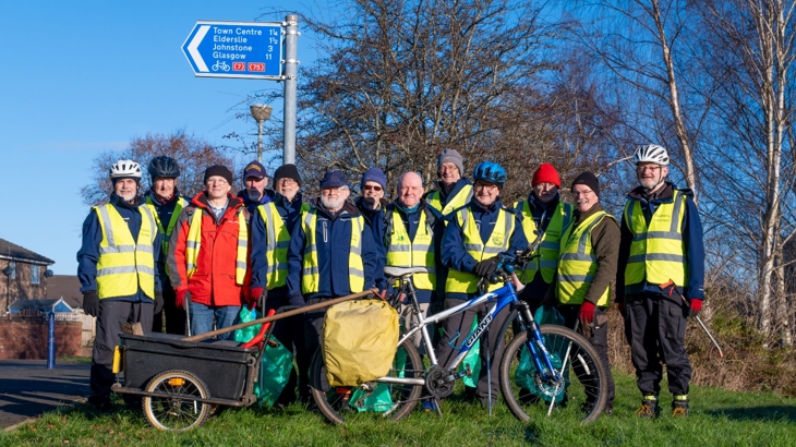 The Thursday Squad - pictured on National Cycle Network Route 7 in Renfrewshire.