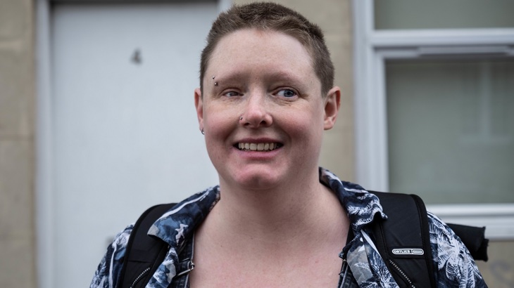 Portrait of Edinburgh resident Annie smiling