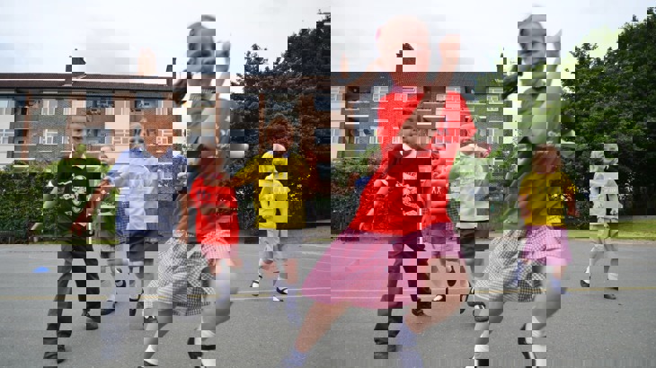 Children Playing In A School playground