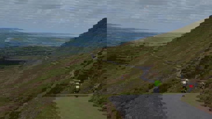 Two cyclists on Gospel Pass