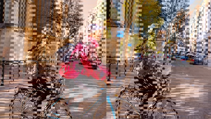 woman on bike