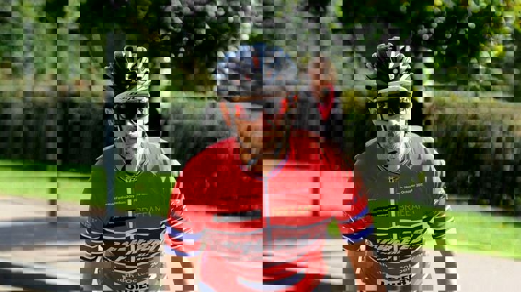 Gordon Miller on his bike