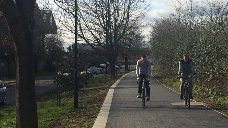 cyclists on path