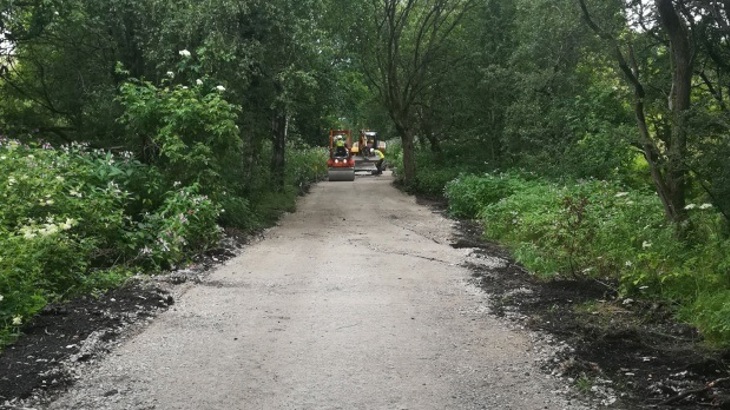 construction of cycle path