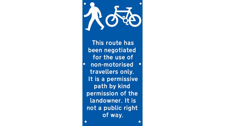 cycling and walking sign