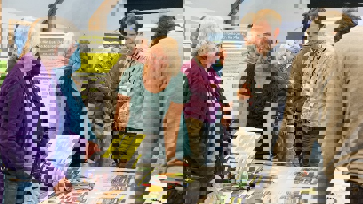 Residents attend a street design consultation in Scotland