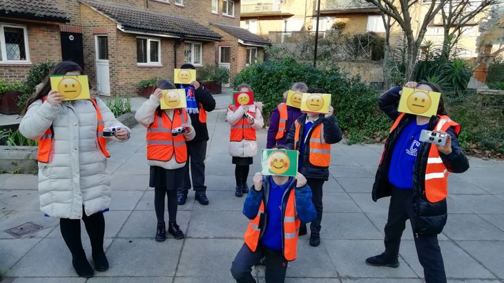 Children from Crampton Primary School, London Borough of Southwark, expressing how they feel about an area in their borough