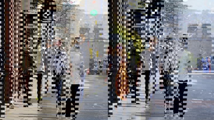 physical distancing in Edinburgh during Coronavirus
