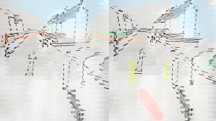 Graphic design illustration of the new Tyneside cycle route