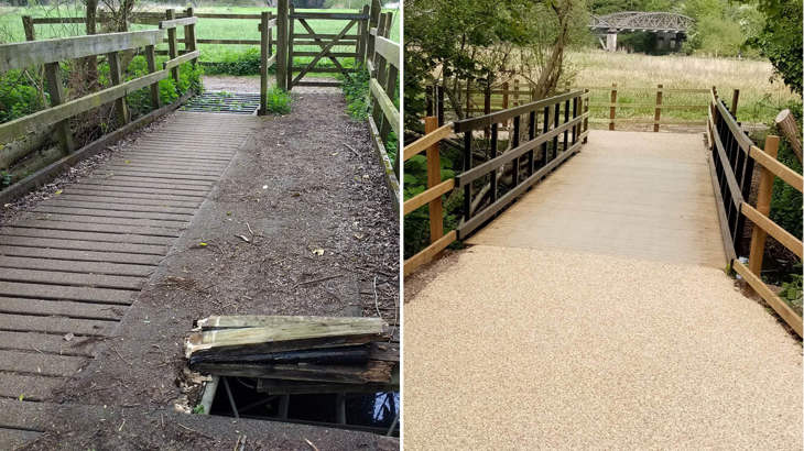 bridge before and after improvements 