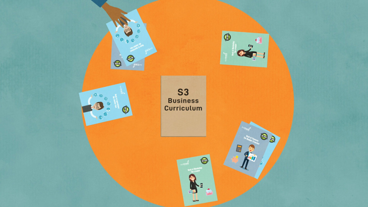 Graphic of Big Spin course resources.