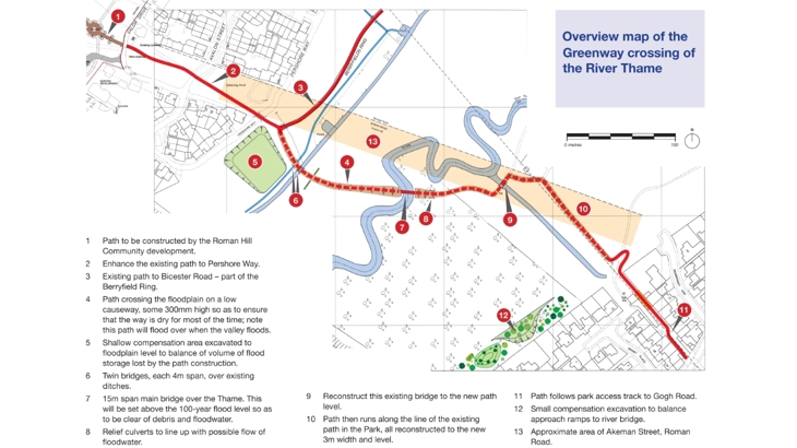 map showing planned route in Aylesbury