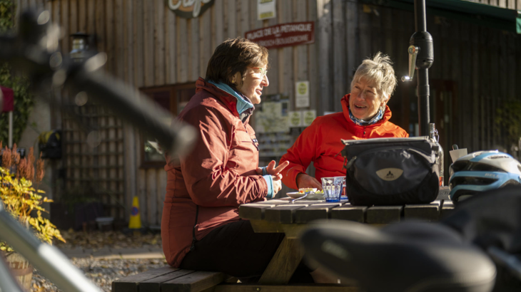 Three women explore National Cycle Network Route 7 and the Lochs and Glens Way by bike and e-bike.